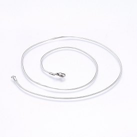 304 Stainless Steel Herringbone Chain Necklaces, with Lobster Claw Clasps