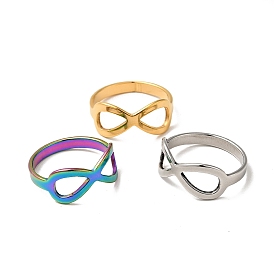 201 Stainless Steel Infinity Finger Ring for Women