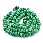 Jade blanc brins de perles, teints et chauffée, nuggets, 8~18mm