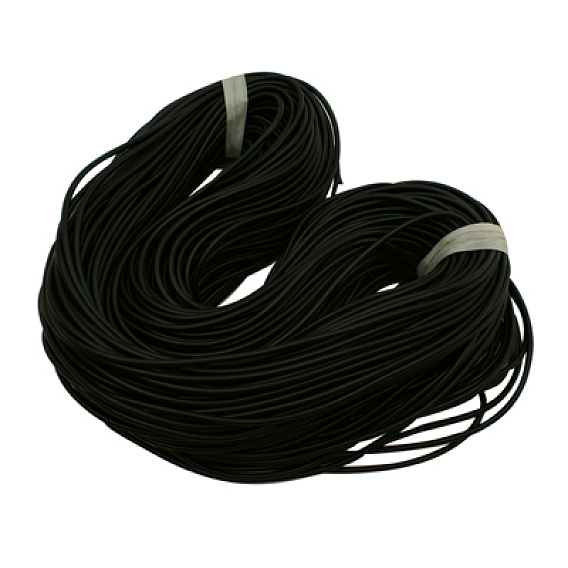 Synthetic Rubber Cord, Hollow, Black