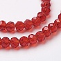 Faceted Glass Beads Strands, Rondelle
