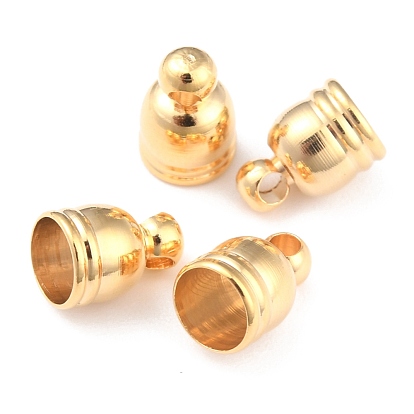 Brass Cord End Cap for Jewelry Making, Long-Lasting Plated, Column