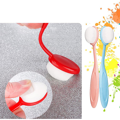 Plastic Bendable Toothbrush Make Up Brush, Craft Ink Blending Brushes, with Synthetic Fiber Fur, Beauty Tool