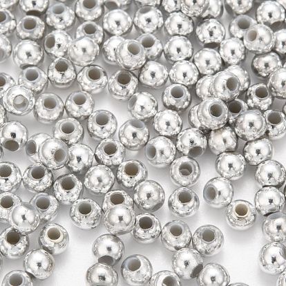 Chapado perlas de plástico redondos de acrílico
