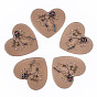 Полупрозрачные акриловые подвески, 3 d распечатано, сердце с женским рисунком и словом в стиле винлаге