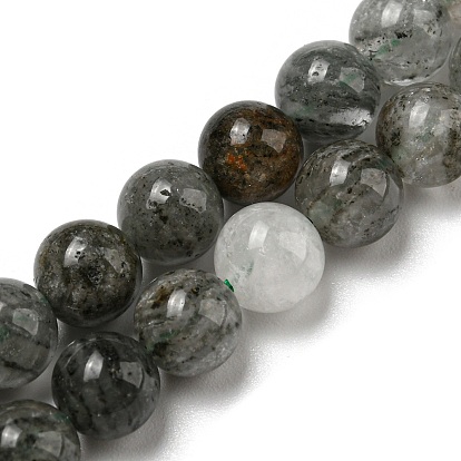 Natural Lodolite Quartz Beads Strands, Round