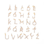 Pendentifs en zircon cubique transparent en laiton plaqué or, plaqué longue durée, lettre