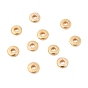 Laiton perles d'entretoise, disque, réel 18 k plaqué or
