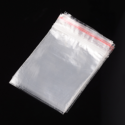 Пластиковые сумки на молнии, закрывающиеся маленькие сумки для хранения ювелирных изделий, верхнего уплотнения, прямоугольные