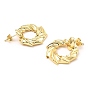 Rack Plating Brass Stud Earrings, Ring