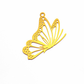 Pendentifs de lunette arrière en laiton, pour diy uv résine, une résine époxy, Bijoux à fleurs pressées, papillon