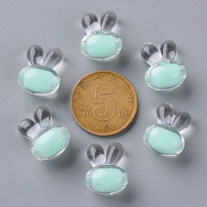Transparent Acrylic Beads, Bead in Bead, Rabbit