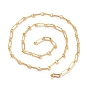 Chaînes en laiton figaro, anneaux et chaînes à maillons ovales, plaqué longue durée, réel 18 k plaqué or, soudé, avec bobine