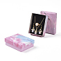 Boîtes en carton de bijoux, avec une éponge à l'intérieur, rectangle