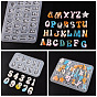 DIY Silicone Cabochon Molds, Resin Casting Molds, For UV Resin, Epoxy Resin Craft Making, Alphabet/Number
