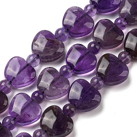 Natural Amethyst Beads Strands, Apple