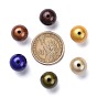 Spray Painted Acrylic Beads, Miracle Beads, Bead in Bead, Round, 14mm, Hole: 2mm