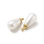 Encantos de perlas de imitación de plástico, con la conclusión de latón, sin plomo y cadmio, encanto de lágrima