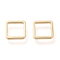Brass Linking Ring, Long-Lasting Plated, Square