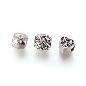 Alloy Beads, Large Hole Beads, Mixed Shapes