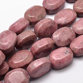 Rhodonite naturelle rangées de perles ovales, facette, 20x15x10mm, Trou: 1mm, Environ 20 pcs/chapelet, 15.74 pouce