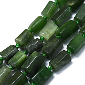 Chapelets de perles en jade naturel, nuggets