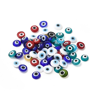 Handmade Lampwork Cabochons, Evil Eye