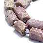 Natural Phosphosiderite Beads Strands, with Seed Beads, Faceted, Column