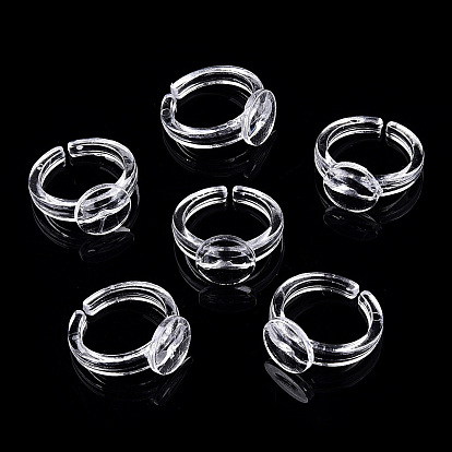 Прозрачные акриловые открытые компоненты кольца манжеты, плоские круглые кольца для детей