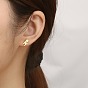 304 boucles d'oreilles en acier inoxydable pour femmes, cerf