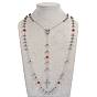 304 inoxydable colliers de perles de chapelet d'acier, avec fermoirs mousquetons, 19.6 pouce (50 cm)
