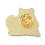Pin de esmalte de gatos lindos, broche de aleación de esmalte para bolsas de ropa, dorado