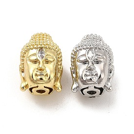 Brass Cubic Zirconia Beads, Buddha