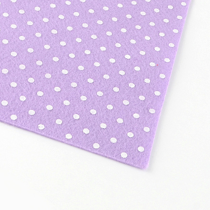 Polka Dot Pattern Printed Non Woven Fabric Embroidery Needle Felt for DIY Crafts, 30x30x0.1cm, 50pcs/bag