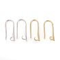 Rack Plating Eco-friendly Brass Earring Hooks, with Horizontal Loop, Lead Free & Cadmium Free
