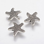 Tibetan Style Alloy Beads, Cadmium Free & Lead Free, Starfish/Sea Stars