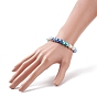 Glass Pearl Round Beaded Stretch Bracelet for Women