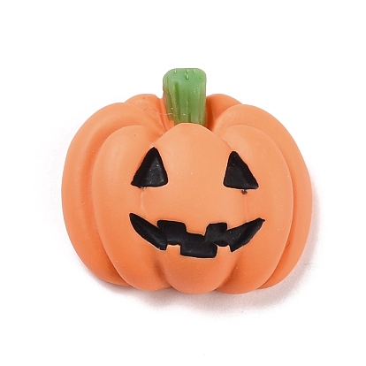 Pumpkin Opaque Resin Cabochons, for Halloween