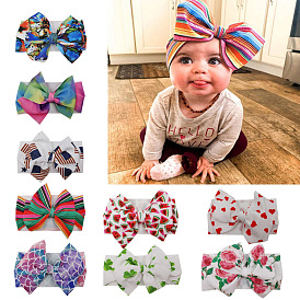 Nylon Elastic Baby Headbands, for Girls, Hair Accessories, Bowknot