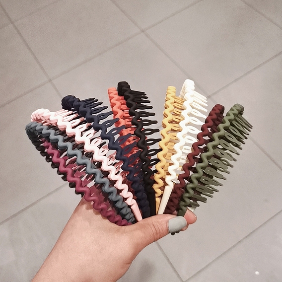 Пластиковые зигзагообразные резинки для волос в виде зубов акулы, широкие аксессуары для волос для женщин
