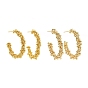 Серьги-гвоздики из латуни, полукруглые серьги для женщин, без никеля 