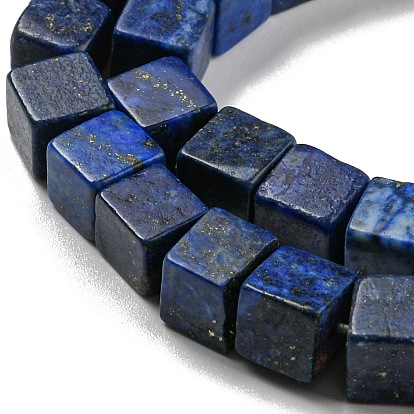 Lapis-lazuli, brins de perles naturels , teint, cube