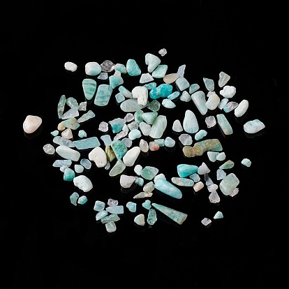 Natural Amazonite Chip Beads, No Hole/Undrilled