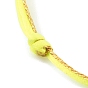 Fabricación de pulseras de múltiples hilos de hilo de nailon ajustable, con cuerda metálica