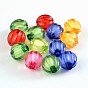Autumn Theme Transparent Acrylic Beads, Bead in Bead, Pumpkin, 14mm, Hole: 4mm, 390pc/500g