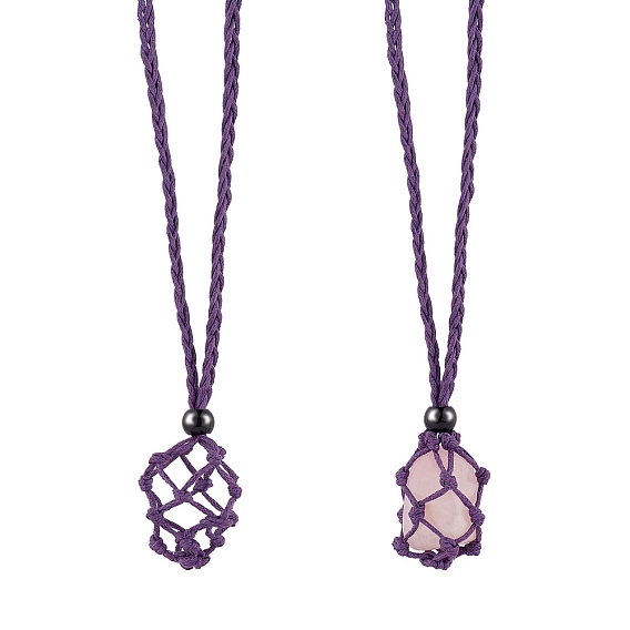 Плетеные шнуры из вощеной хлопчатобумажной нити макраме мешочек изготовление ожерелья, регулируемые стеклянные бусины сменные каменные ожерелья