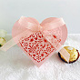 Boîtes en papier en forme de coeur, coffrets cadeaux bonbons, avec des rubans, pour les fournitures de fête d'anniversaire de douche de bébé de mariage
