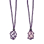 Cordons tressés en fil de coton ciré pochette macramé fabrication de collier, collier perles de verre ajustables pierres interchangeables