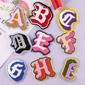 Letter Computerized Towel Embroidery Style Cloth Iron on/Sew on Patches, Costume Accessories, Appliques