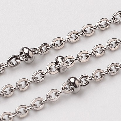 304 cadenas de cable de acero inoxidable, cadenas decorativas, con Rondelle, soldada
